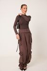 Calça Cargo Marrom 