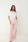 Calça Alfaiataria Pantalona Rosa