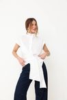 Camisa Regata com Laço Tricoline