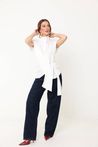 Camisa Regata com Laço Tricoline