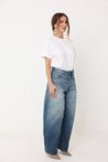 Calça Jeans Barrel Azul Médio