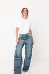 Calça Jeans Cargo