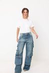 Calça Jeans Cargo