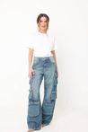 Calça Jeans Cargo