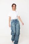 Calça Jeans Cargo