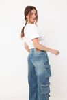 Calça Jeans Cargo