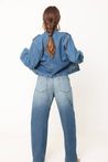 Jaqueta Jeans Azul Médio