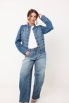 Jaqueta Jeans Azul Médio