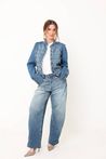 Jaqueta Jeans Azul Médio