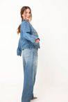 Jaqueta Jeans Azul Médio