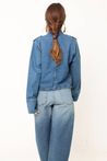 Jaqueta Jeans Azul Médio
