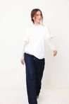 Blusa de Renda Off-White Manga Longa