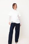 Blusa de Renda Off-White Manga Longa