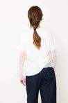 Blusa de Renda Off-White Manga Longa