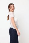 Blusa de Renda com Manguinha Off-White