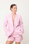 Shorts Alfaiataria Rosa Linho
