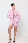 Blazer Alfaiataria Rosa Linho