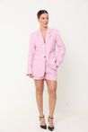 Blazer Alfaiataria Rosa Linho