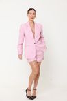 Blazer Alfaiataria Rosa Linho