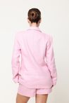 Blazer Alfaiataria Rosa Linho
