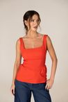 Blusa Regata Alfaiataria Peplum