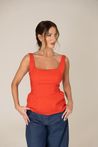 Blusa Regata Alfaiataria Peplum
