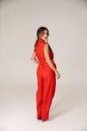 Trench Coat com Cinto Vermelho 
