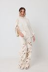 Blusa Assimétrica com Franzido Off White