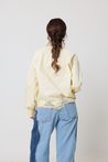 Blusa de Tricoline Renda na Barra Amarela