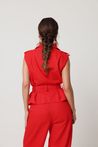 Trench Coat com Cinto Vermelho 