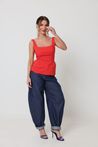 Blusa Regata Alfaiataria Peplum