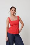 Blusa Regata Alfaiataria Peplum