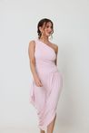 Vestido Rosa Assimétrico