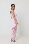 Vestido Rosa Assimétrico