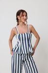 Top Peplum Sarja Listrado