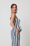 Top Peplum Sarja Listrado