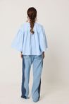 Calça Wide Leg Jeans Bicolor