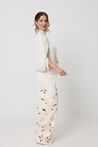 Calça Wide Leg Areia