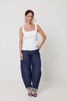 Blusa Regata Alfaiataria Peplum Off-White