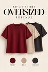 Kit 3 T-Shirts Oversized Intense