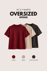 Kit 3 T-Shirts Oversized Intense
