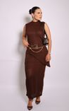 Conjunto em Tricô Life Marrom