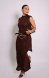 Conjunto em Tricô Life Marrom