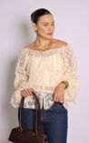 Blusa em Renda Transparente Off 