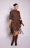 Vestido Franja Maju - Marrom 