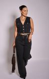 Colete em Jeans Trama - Black 