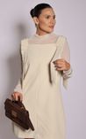 Vestido em Alfaiataria Curto Emily - Areia