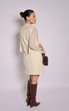 Vestido em Alfaiataria Curto Emily - Areia