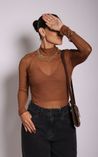 Blusa em Tule Merci - Marrom