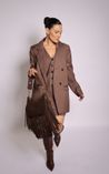 Blazer em Alfaiataria Isabela - Marrom